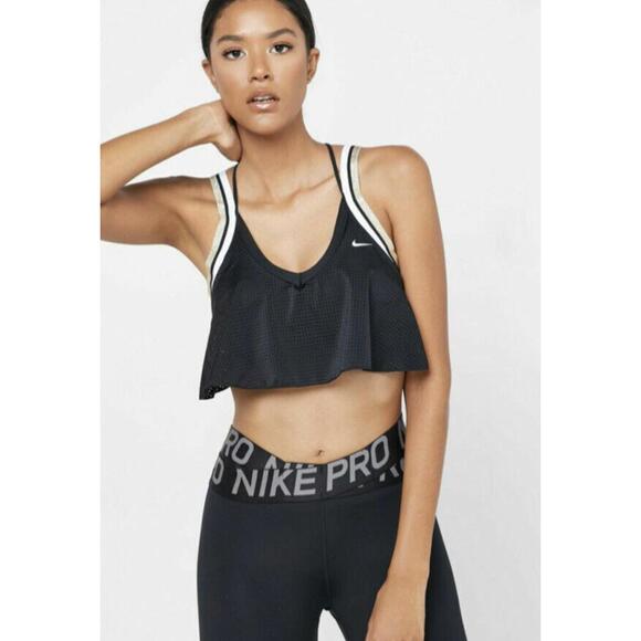 Nike Tops - Nike Womens Glam Dunk Strappy Mid Impact Sports Bra Size XS